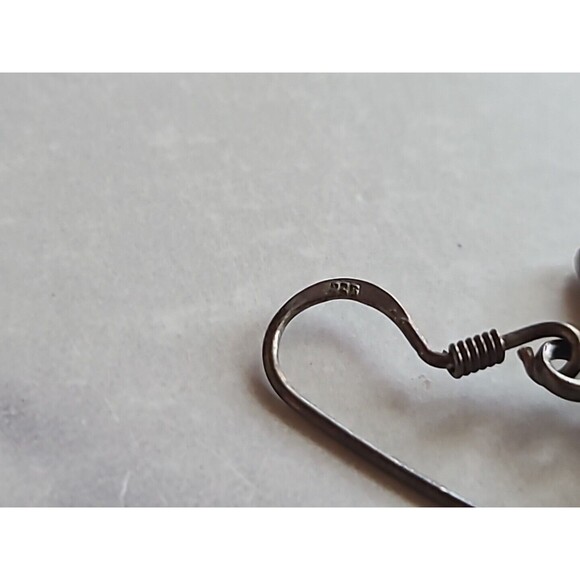 925 Dragonfly Dangling Pierced Earrings Vintage - Picture 8 of 10